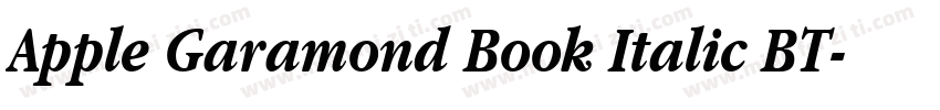 Apple Garamond Book Italic BT字体转换